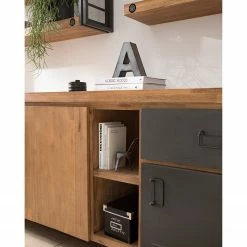 Ars manufacti Buffet Manchester VI - Acacia massif / Métal - Acacia / Anthracite -loftscape Boutique 1000210964 210121 12574800022 DETAILS P000000001000210964