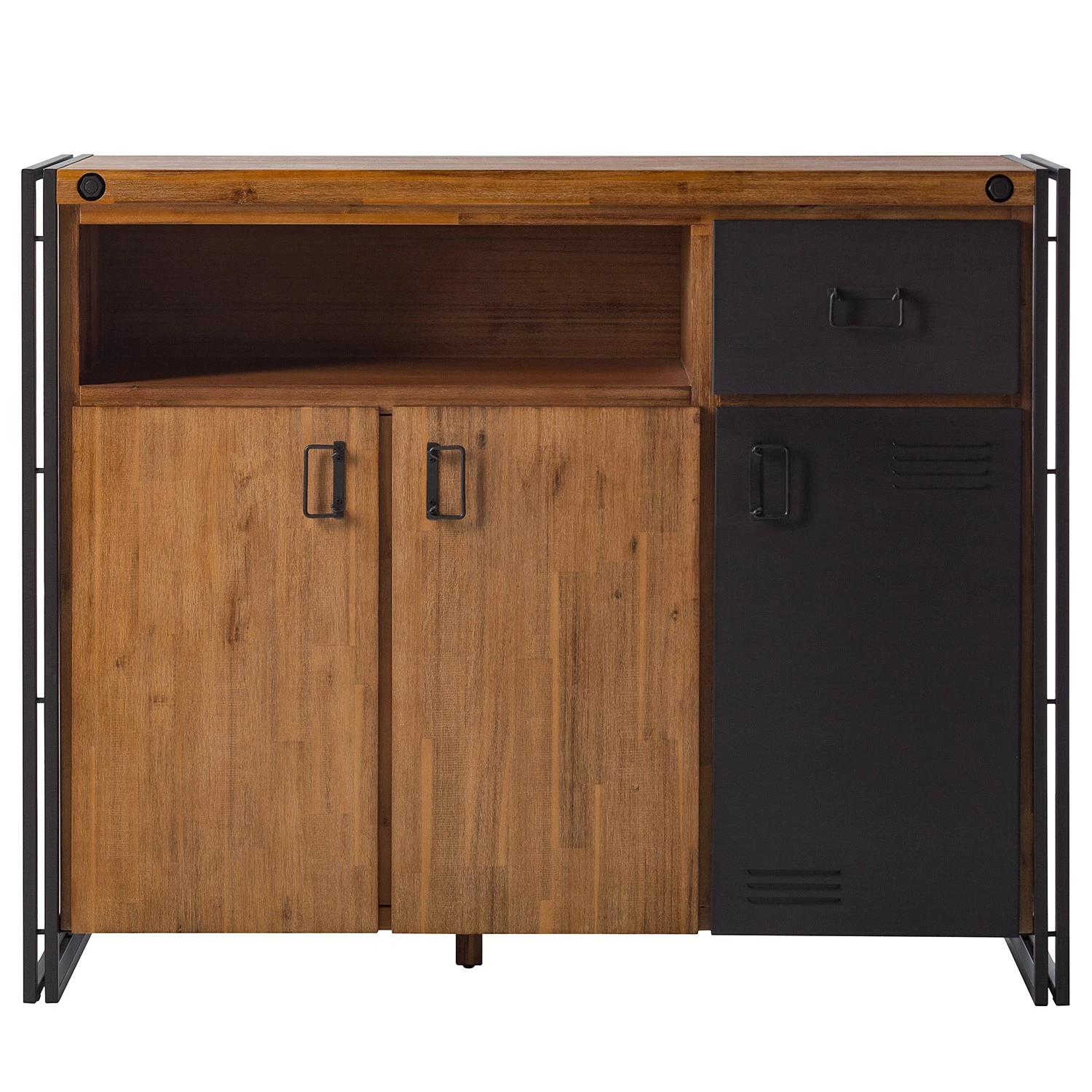 Ars manufacti Buffet Manchester VII - Acacia massif / Métal - Acacia / Anthracite 6 Ars manufacti Buffet Manchester VII - Acacia massif / Métal - Acacia / Anthracite – Image 4