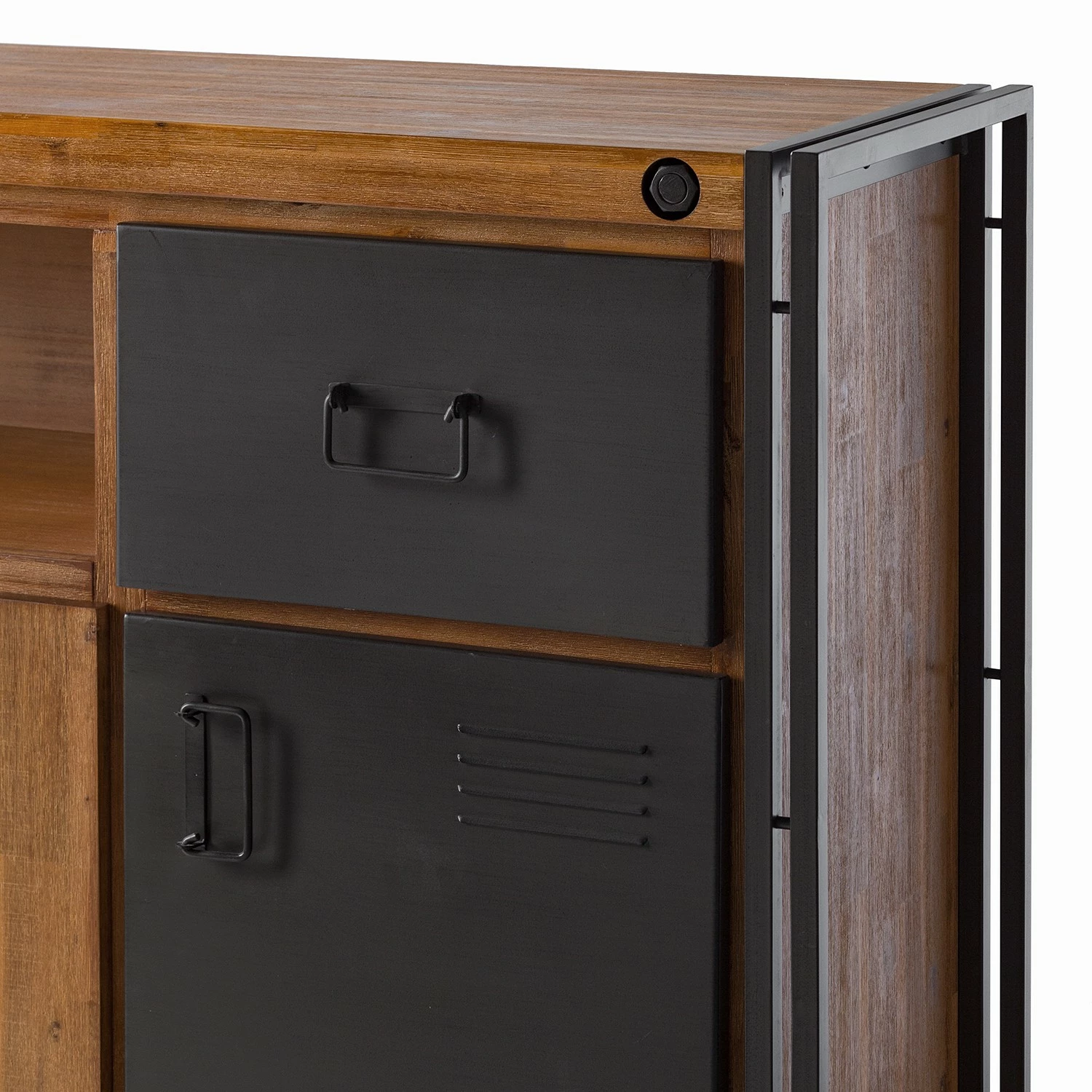 Ars manufacti Buffet Manchester VII - Acacia massif / Métal - Acacia / Anthracite 7 Ars manufacti Buffet Manchester VII - Acacia massif / Métal - Acacia / Anthracite – Image 5