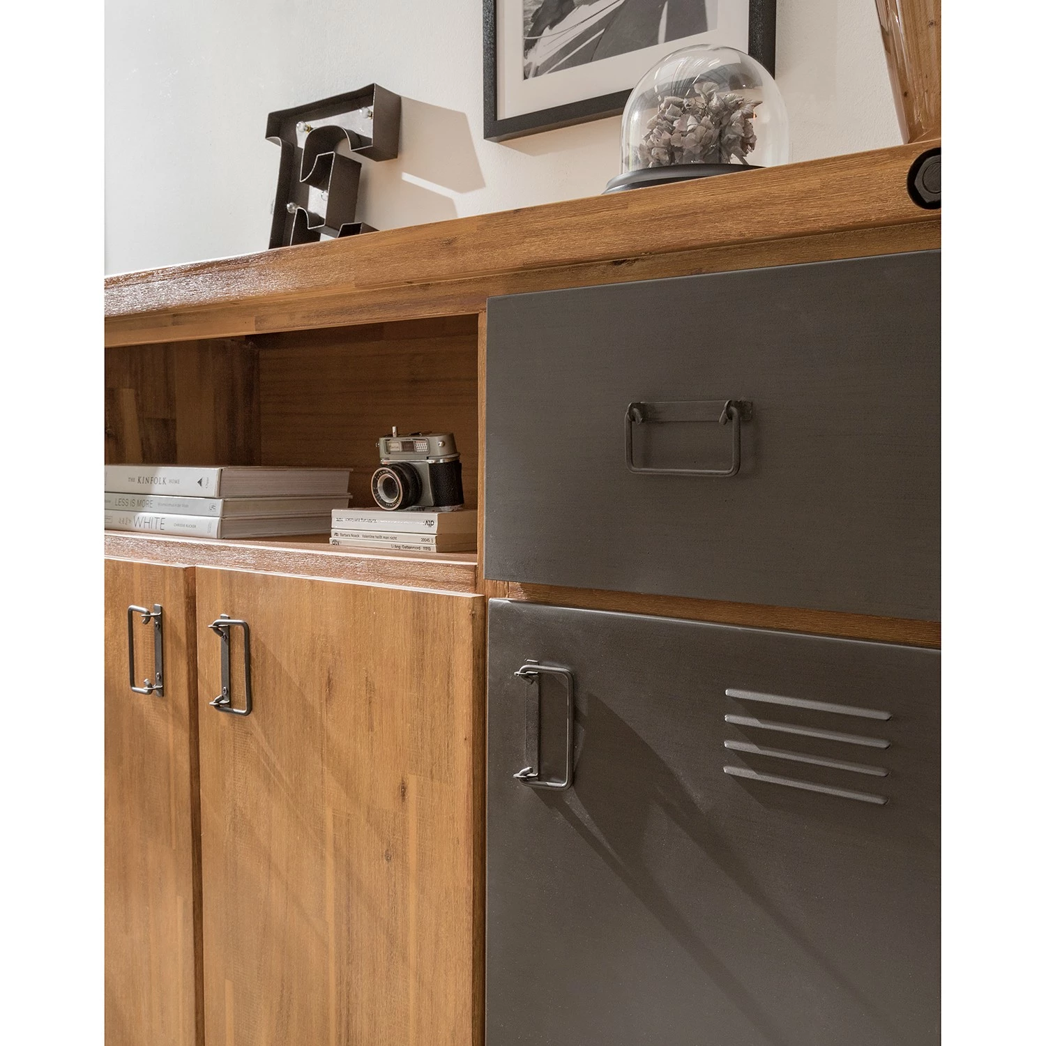 Ars manufacti Buffet Manchester VII - Acacia massif / Métal - Acacia / Anthracite 16 Ars manufacti Buffet Manchester VII - Acacia massif / Métal - Acacia / Anthracite – Image 14