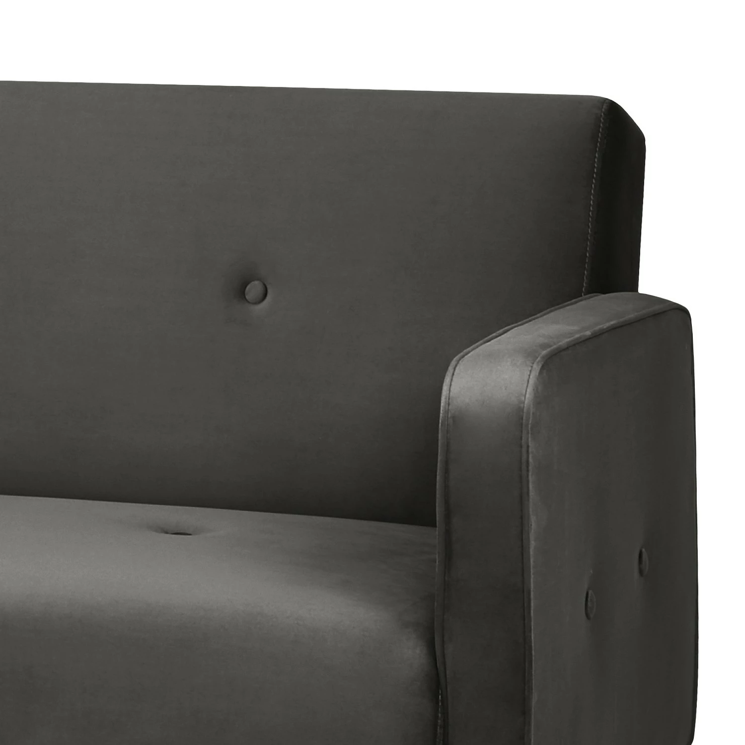 Jack & Alice Canapé convertible Daru IV - Velours - Gris 9 Jack & Alice Canapé convertible Daru IV - Velours - Gris – Image 7