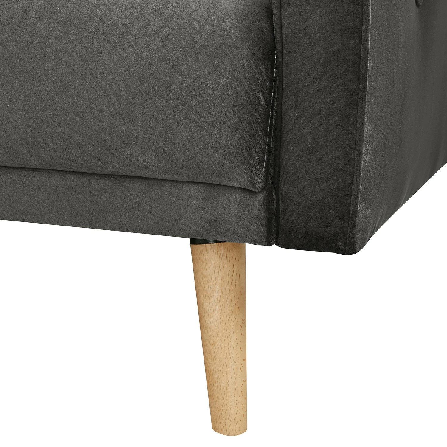 Jack & Alice Canapé convertible Daru IV - Velours - Gris 14 Jack & Alice Canapé convertible Daru IV - Velours - Gris – Image 12