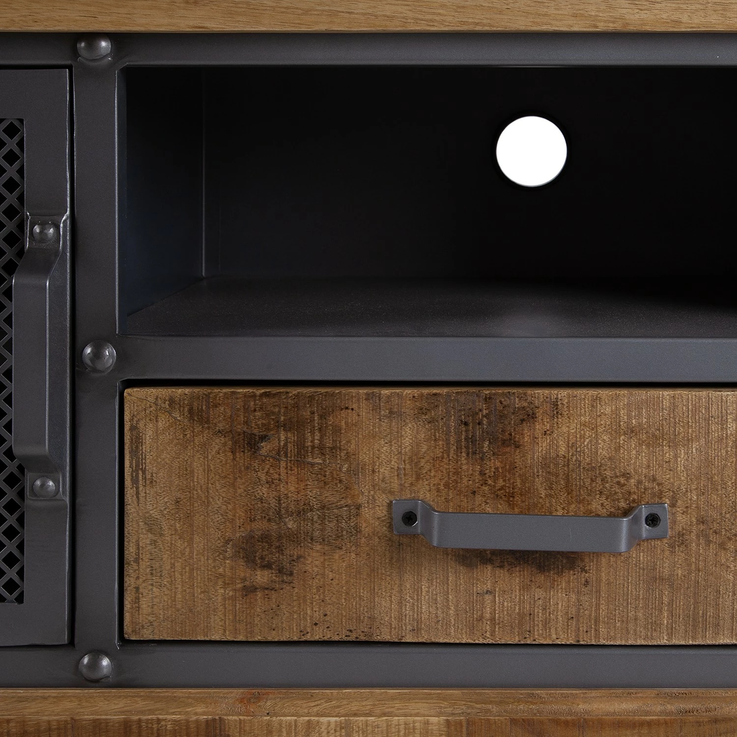 Ars manufacti Meuble TV Hunter II - Manguier massif / Métal - Manguier / Gris bleu 11 Ars manufacti Meuble TV Hunter II - Manguier massif / Métal - Manguier / Gris bleu – Image 9