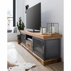 Ars manufacti Meuble TV Hunter II - Manguier massif / Métal - Manguier / Gris bleu 20 Ars manufacti Meuble TV Hunter II - Manguier massif / Métal - Manguier / Gris bleu -loftscape Boutique 1000211062 210225 12525300002 MOOD DETAILS P000000001000211062 mood