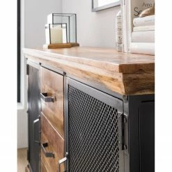 Ars manufacti Buffet Hunter II - Manguier massif / Métal - Manguier / Gris bleu 31 Ars manufacti Buffet Hunter II - Manguier massif / Métal - Manguier / Gris bleu -loftscape Boutique 1000211063 210219 10174200008 DETAILS P000000001000211063