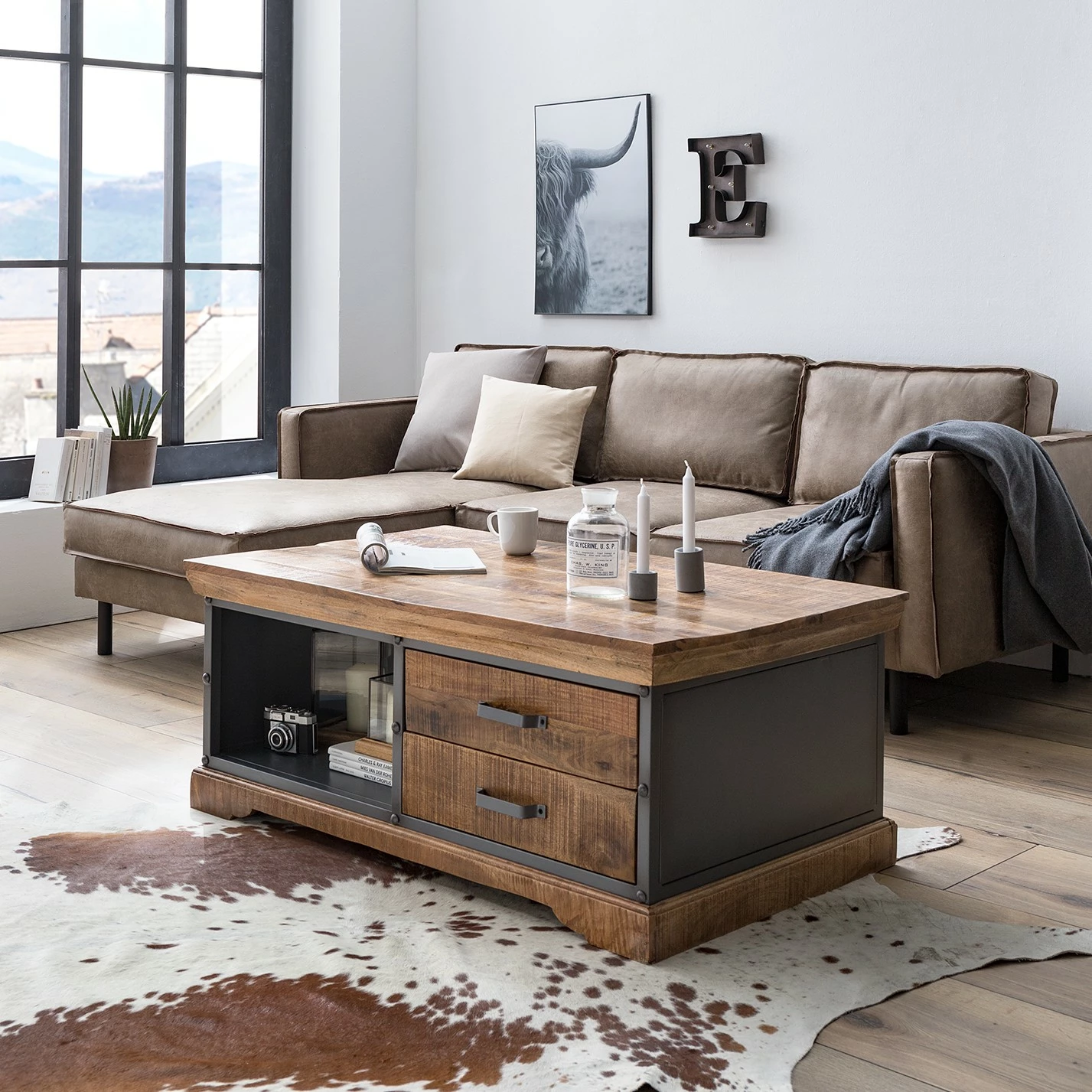 Ars manufacti Table basse Hunter - Manguier massif / Métal - Manguier / Gris bleu 4 Ars manufacti Table basse Hunter - Manguier massif / Métal - Manguier / Gris bleu – Image 2