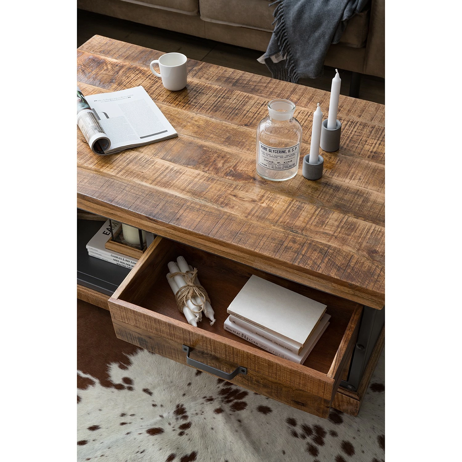 Ars manufacti Table basse Hunter - Manguier massif / Métal - Manguier / Gris bleu 13 Ars manufacti Table basse Hunter - Manguier massif / Métal - Manguier / Gris bleu – Image 11