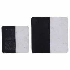 Jack & Alice Bouts de canapé Daggett I (lot de 2) - Marbre / Métal - Marbre Noir / Marbre blanc -loftscape Boutique 1000211415 200504 13491500035 DETAILS P000000001000211415