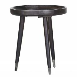 Red Living Bout de canapé Brookwood IX - Manguier massif / Métal - Manguier noir /Argenté