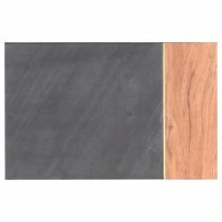 Red Living Bout de canapé Brookwood VII - Placage en pierre véritable / Acacia massif - ardoise / Acacia -loftscape Boutique 1000211427 200504 13492500077 DETAILS P000000001000211427