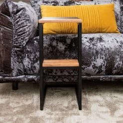 Red Living Bout de canapé Brookwood VII - Placage en pierre véritable / Acacia massif - ardoise / Acacia -loftscape Boutique 1000211427 200504 13492500079 DETAILS P000000001000211427