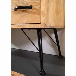 Red Living Meuble TV Latta II - Manguier massif / Métal - Manguier / Noir -loftscape Boutique 1000211436 220316 033 DETAILS P000000001000211436