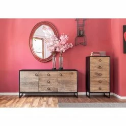 Red Living Buffet Bayamon - Chêne et acacia massif / Métal - Chêne / Noir -loftscape Boutique 1000211443 200504 13493800152 MOOD DETAILS P000000001000211443 mood