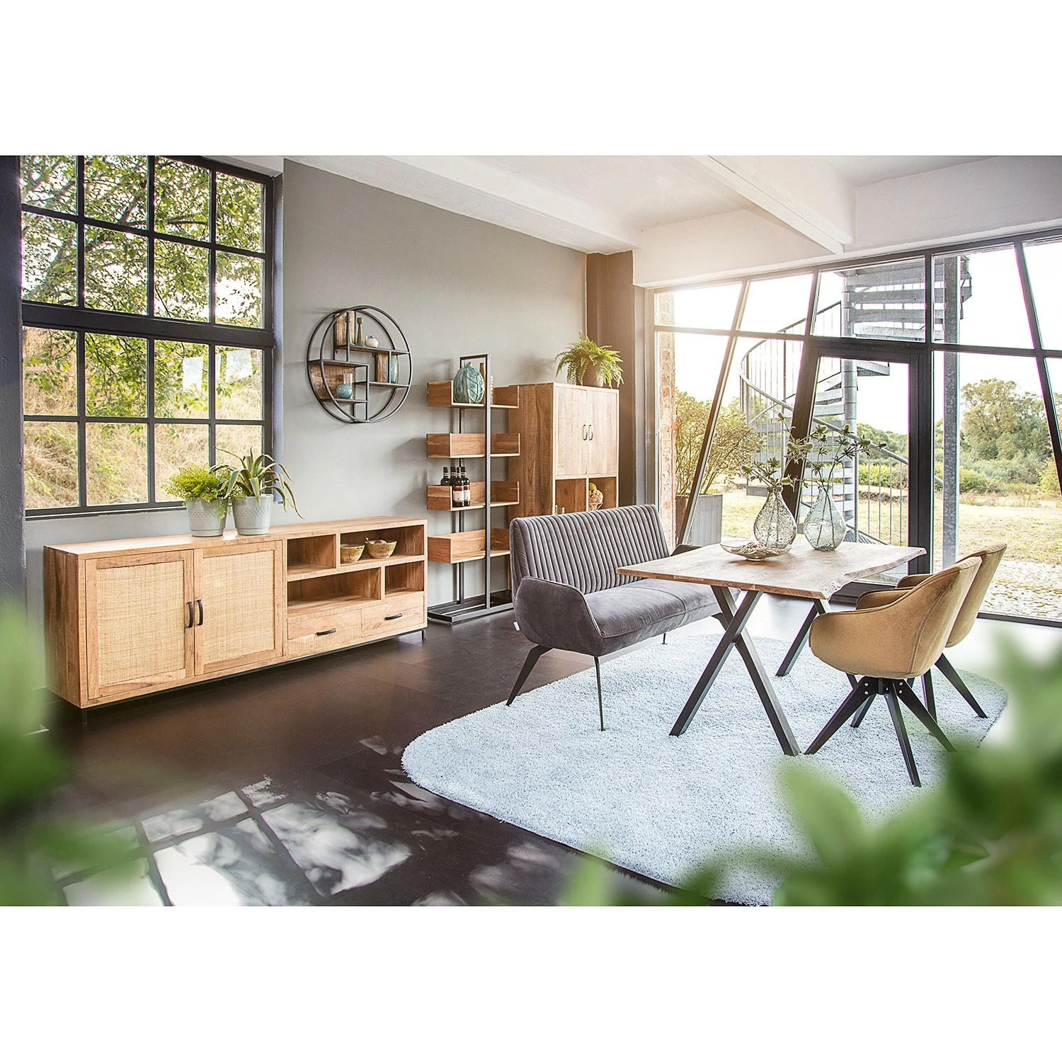 Red Living Étagère Toome II - Acacia massif / Métal - Acacia / Noir 4 Red Living Étagère Toome II - Acacia massif / Métal - Acacia / Noir – Image 2