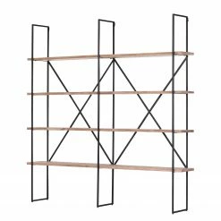 Red Living Étagère Toome I - Acacia massif / Métal - Acacia / Noir