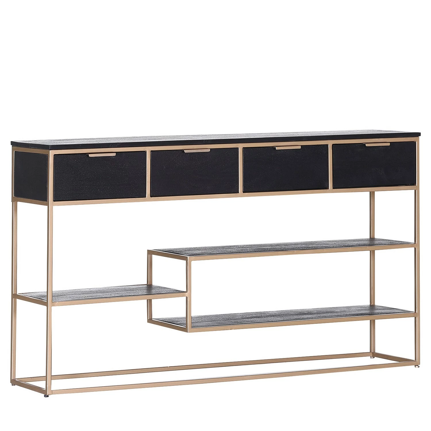 Jack & Alice Console Harbin - Acacia massif / Métal - Acacia noir / Doré 3 Jack & Alice Console Harbin - Acacia massif / Métal - Acacia noir / Doré