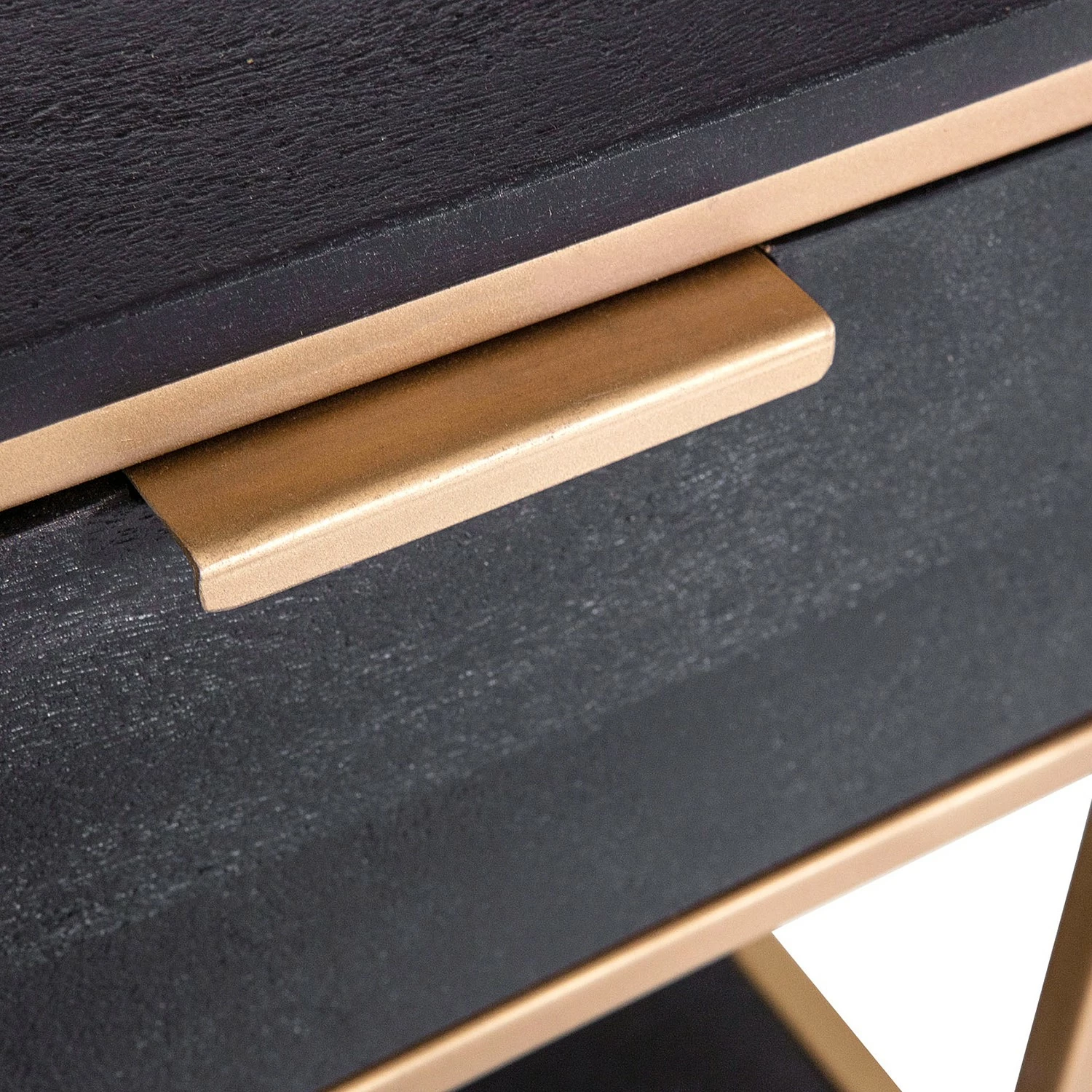 Jack & Alice Console Harbin - Acacia massif / Métal - Acacia noir / Doré 8 Jack & Alice Console Harbin - Acacia massif / Métal - Acacia noir / Doré – Image 6