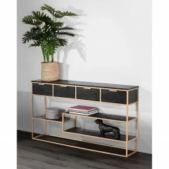 Jack & Alice Console Harbin - Acacia massif / Métal - Acacia noir / Doré 9 Jack & Alice Console Harbin - Acacia massif / Métal - Acacia noir / Doré -loftscape Boutique 1000211471 210129 15382600001 MOOD DETAILS P000000001000211471 mood