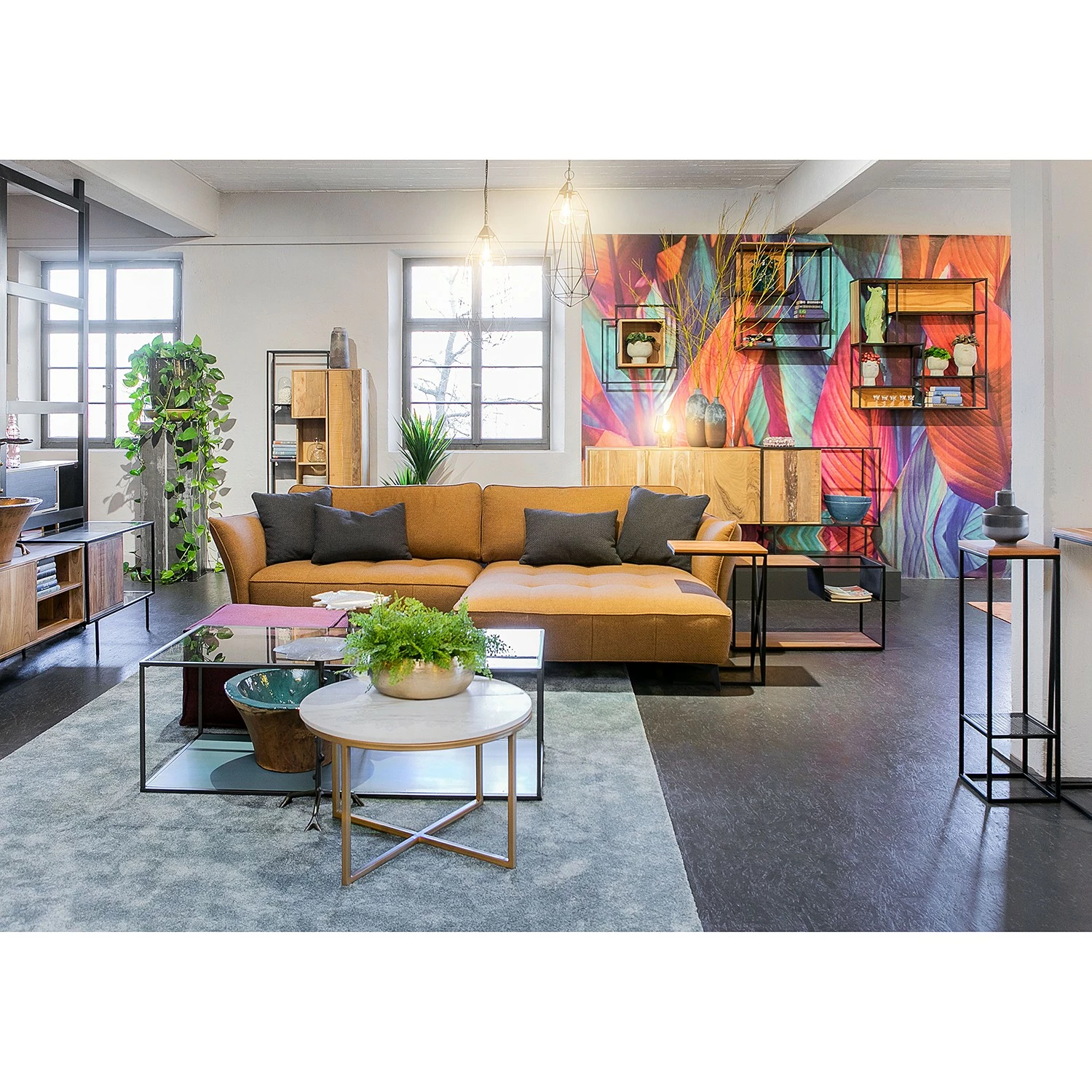 Loftscape Bout de canapé Carrabelle III - Verre / Métal - Gris / Anthracite 4 Loftscape Bout de canapé Carrabelle III - Verre / Métal - Gris / Anthracite – Image 2