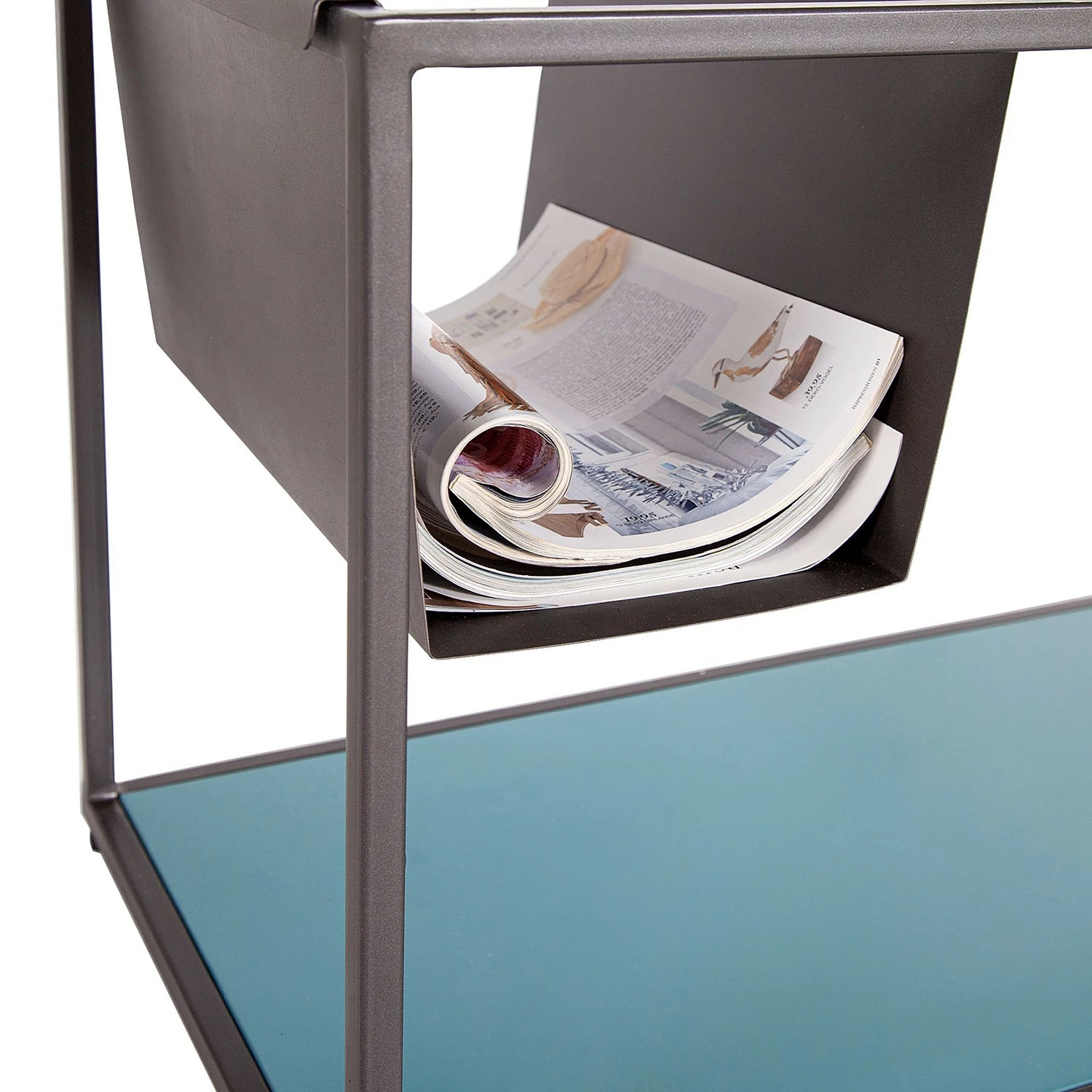 Loftscape Bout de canapé Carrabelle III - Verre / Métal - Gris / Anthracite 5 Loftscape Bout de canapé Carrabelle III - Verre / Métal - Gris / Anthracite – Image 3