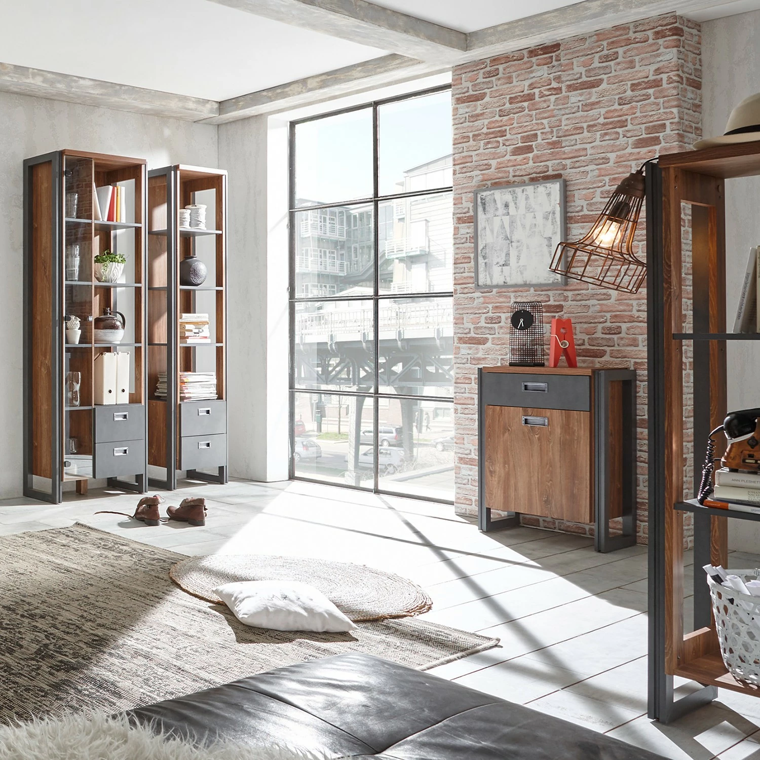 Ars manufacti Buffet Marton III - Imitation chêne Stirling / Anthracite 4 Ars manufacti Buffet Marton III - Imitation chêne Stirling / Anthracite – Image 2