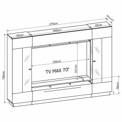 Fredriks Ensemble meubles TV Bylas (4 éléments) - Gris brillant 7 Fredriks Ensemble meubles TV Bylas (4 éléments) - Gris brillant -loftscape Boutique 1000211782 220608 500 SKETCH DETAILS P000000001000211782 sketch