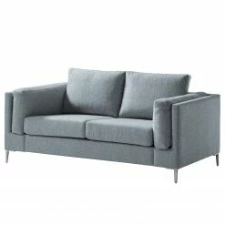 Studio Copenhagen 2 places Canapé COSO Classic+ - Tissu Inze: Gris bleu - Chrome brillant