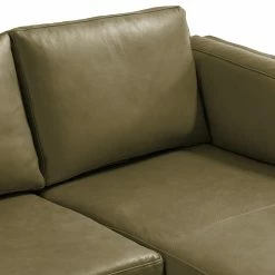 Studio Copenhagen Canapé d’angle COSO Classic+ méridienne - Cuir véritable Taru : Vert olive - Largeur : 246 cm - Méridienne courte à droite (vue de face) - Chrome brillant 42 Studio Copenhagen Canapé d’angle COSO Classic+ méridienne - Cuir véritable Taru : Vert olive - Largeur : 246 cm - Méridienne courte à droite (vue de face) - Chrome brillant -loftscape Boutique 1000211865 200811 17153600277 DETAILS P000000001000211865