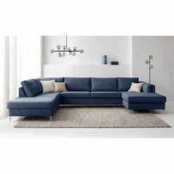 Studio Copenhagen Canapé panoramique COSO Classic+ - Tissu Inze: Bleu - Méridienne courte à droite / longue à gauche (vue de face) - Coffre de lit - Chrome brillant 33 Studio Copenhagen Canapé panoramique COSO Classic+ - Tissu Inze: Bleu - Méridienne courte à droite / longue à gauche (vue de face) - Coffre de lit - Chrome brillant -loftscape Boutique 1000212003 200923 09520600631 MOOD DETAILS P000000001000212003 mood