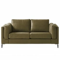 Studio Copenhagen 2 places Canapé COSO Classic+ - Cuir véritable Taru : Vert olive - Noir -loftscape Boutique 1000212496 200820 15200100093 MOOD DETAILS P000000001000212496 mood