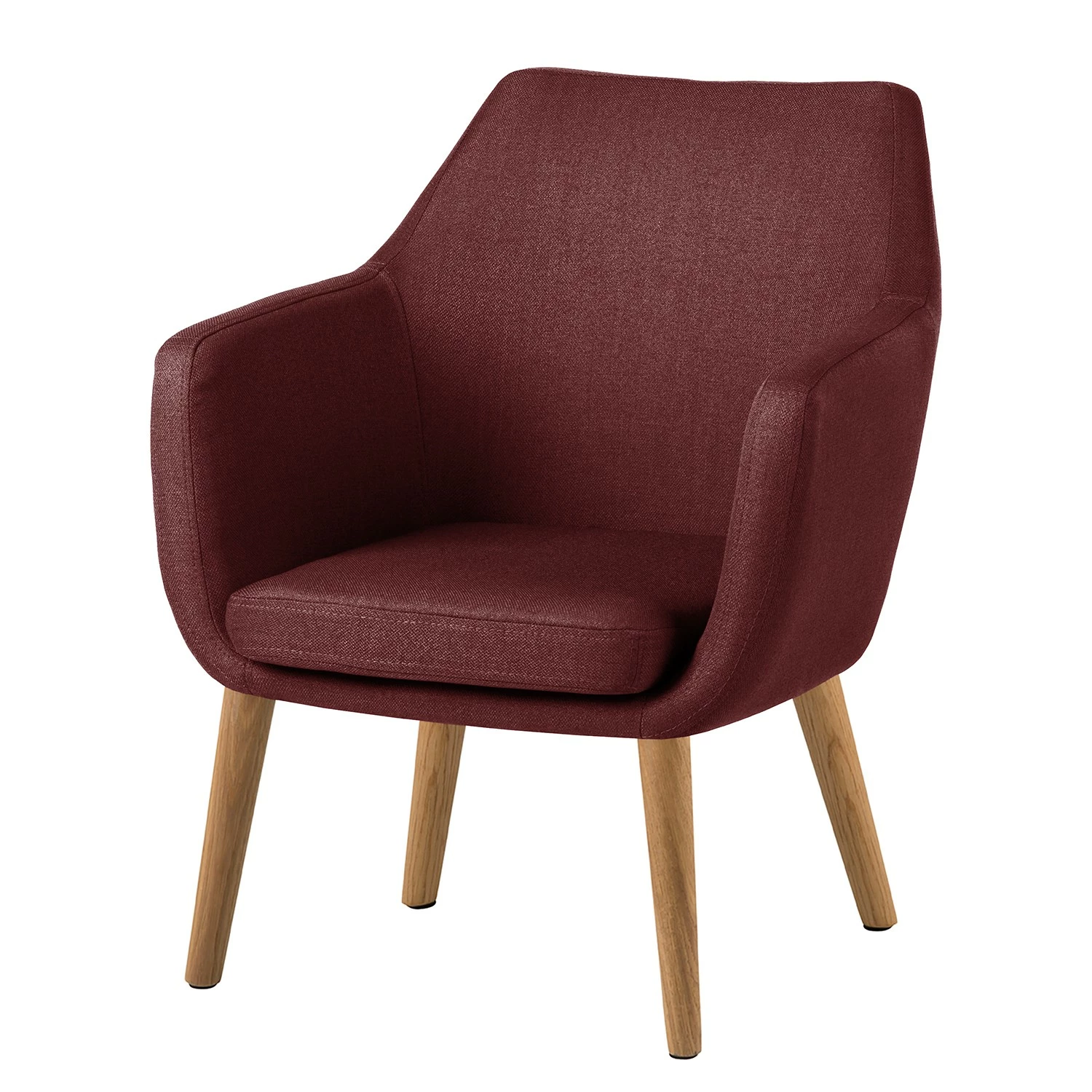 Mørteens Fauteuil Nicholas - Tissu - Rouge foncé 3 Mørteens Fauteuil Nicholas - Tissu - Rouge foncé