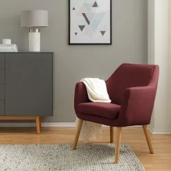 Mørteens Fauteuil Nicholas - Tissu - Rouge foncé 18 Mørteens Fauteuil Nicholas - Tissu - Rouge foncé -loftscape Boutique 1000213141 201204 06192100018 MOOD DETAILS P000000001000213141 mood