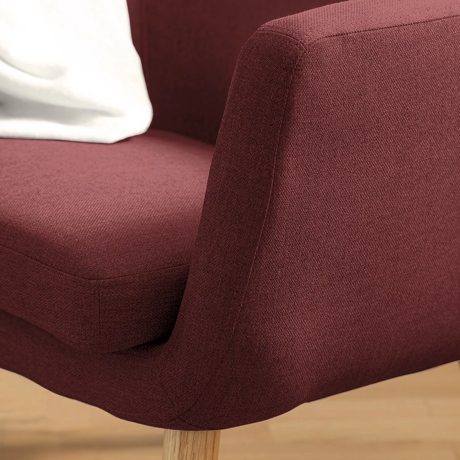 Mørteens Fauteuil Nicholas - Tissu - Rouge foncé 14 Mørteens Fauteuil Nicholas - Tissu - Rouge foncé – Image 12