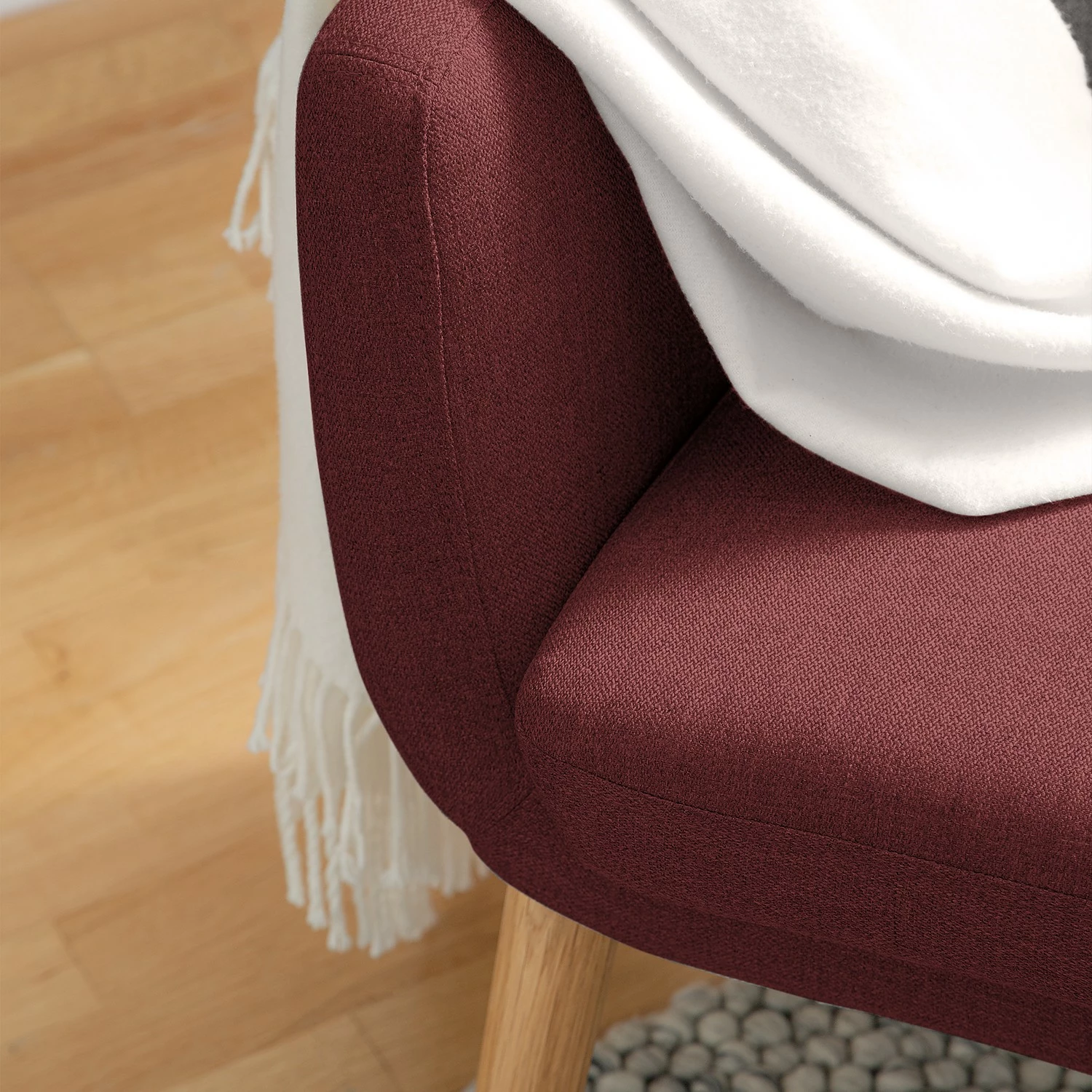 Mørteens Fauteuil Nicholas - Tissu - Rouge foncé 15 Mørteens Fauteuil Nicholas - Tissu - Rouge foncé – Image 13