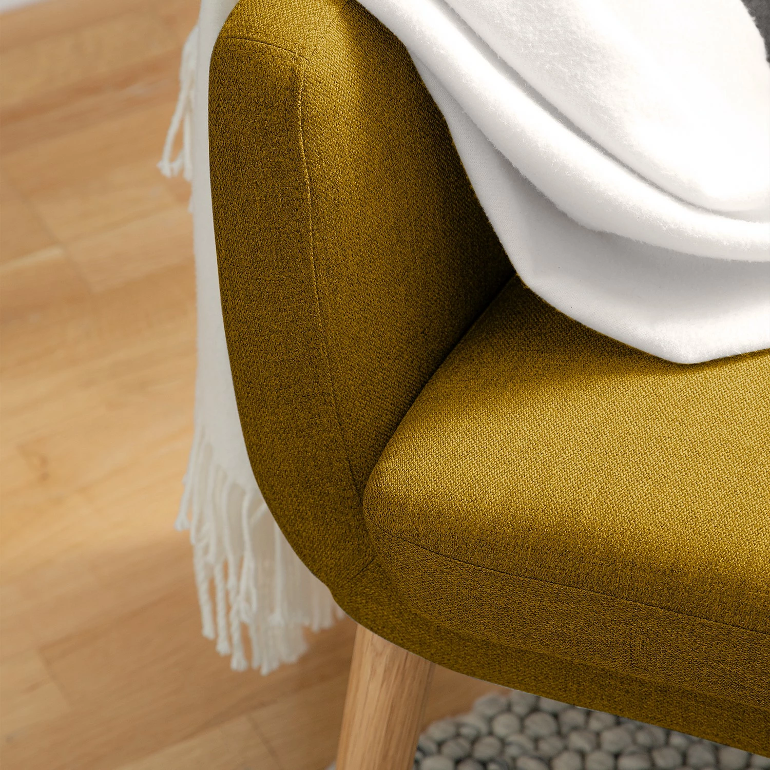 Mørteens Fauteuil Nicholas - Tissu - Jaune curry 15 Mørteens Fauteuil Nicholas - Tissu - Jaune curry – Image 13