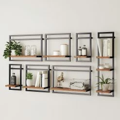 Ars manufacti Étagères murales Manchester V (7 élém.) - Acacia massif / Métal - Acacia / Anthracite 16 Ars manufacti Étagères murales Manchester V (7 élém.) - Acacia massif / Métal - Acacia / Anthracite -loftscape Boutique 1000213201 200630 08420300004 MOOD DETAILS P000000001000213201 mood
