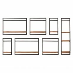 Ars manufacti Étagères murales Manchester V (7 élém.) - Acacia massif / Métal - Acacia / Anthracite 17 Ars manufacti Étagères murales Manchester V (7 élém.) - Acacia massif / Métal - Acacia / Anthracite -loftscape Boutique 1000213201 200713 18103900008 DETAILS P000000001000213201