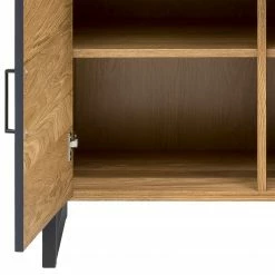 Naturoo Vitrine Ironwood - Placage en bois véritable / Métal - Chêne vieilli / Gris -loftscape Boutique 1000213211 200512 14002200022 DETAILS P000000001000213211