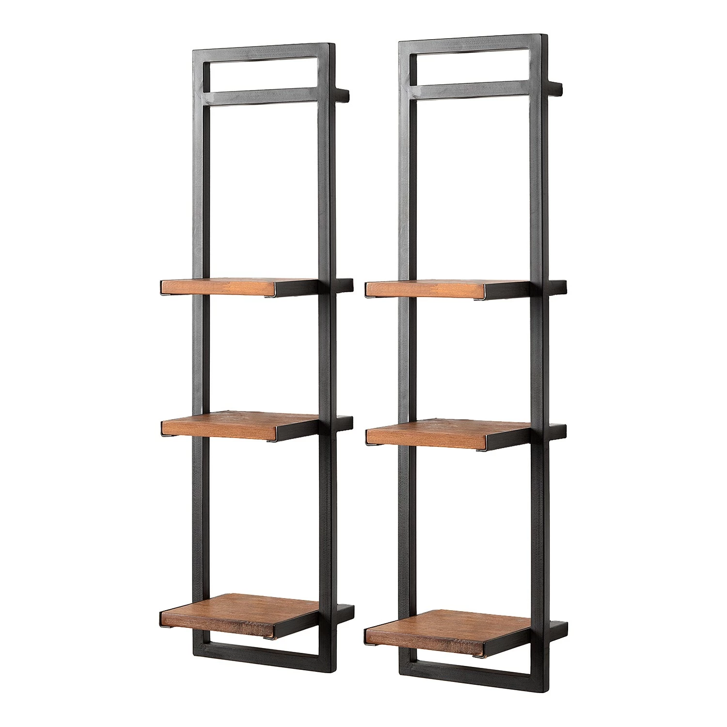 Ars manufacti Étagères murales Manchester VI (7 élém.) - Acacia massif / Métal - Acacia / Anthracite 6 Ars manufacti Étagères murales Manchester VI (7 élém.) - Acacia massif / Métal - Acacia / Anthracite – Image 4