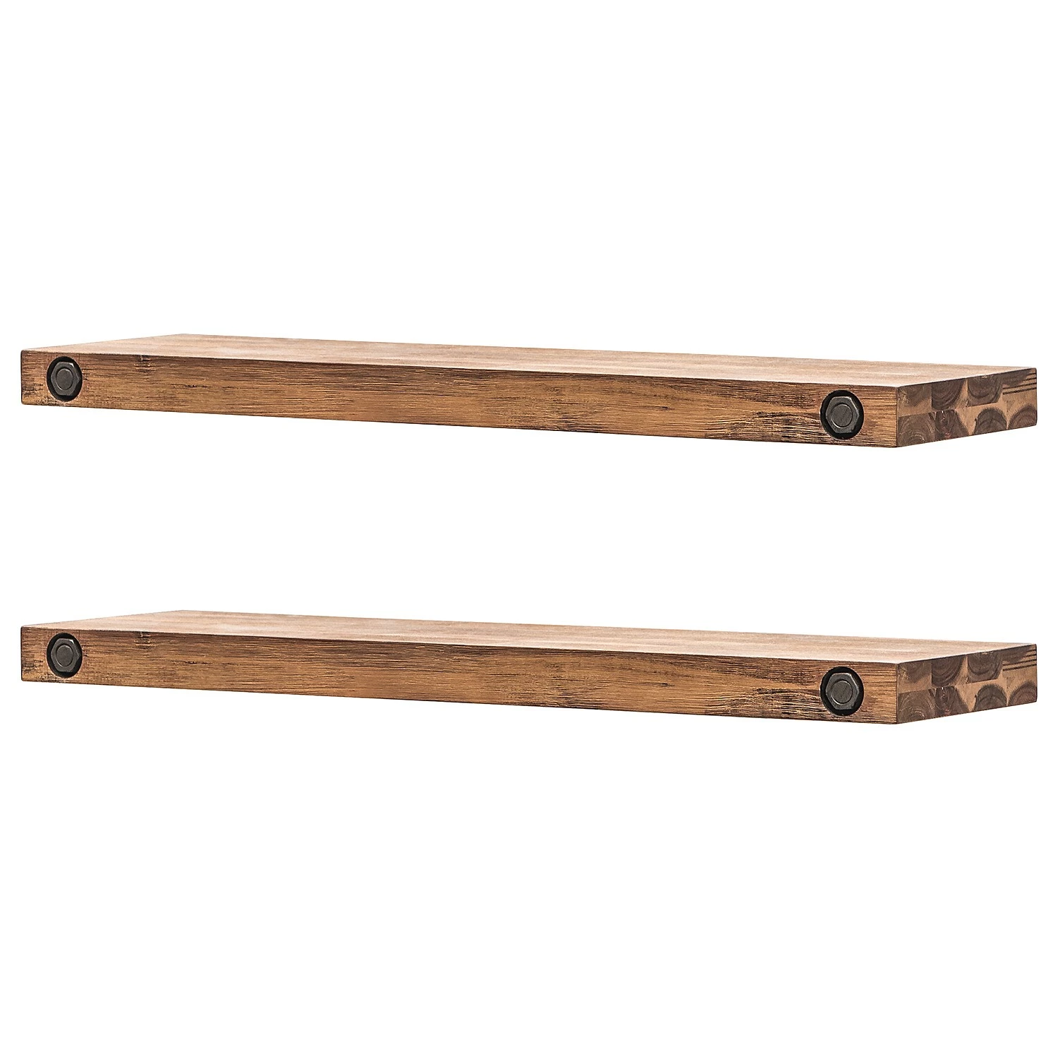 Ars manufacti Tablettes murales Manchester (lot de 2) - Acacia massif - Largeur : 90 cm 3 Ars manufacti Tablettes murales Manchester (lot de 2) - Acacia massif - Largeur : 90 cm