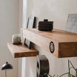 Ars manufacti Tablettes murales Manchester (lot de 2) - Acacia massif - Largeur : 90 cm 11 Ars manufacti Tablettes murales Manchester (lot de 2) - Acacia massif - Largeur : 90 cm -loftscape Boutique 1000213214 210831 13323500008 MOOD DETAILS P000000001000213214 mood