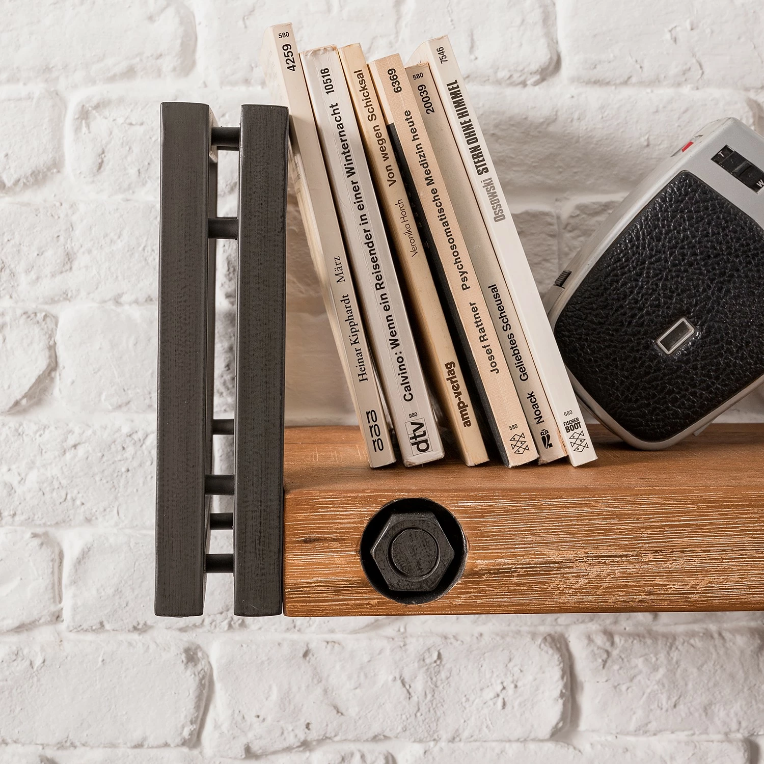 Ars manufacti Tablettes murales Manchester (lot de 2) - Acacia massif / Métal - Acacia / Anthracite - Largeur : 150 cm 11 Ars manufacti Tablettes murales Manchester (lot de 2) - Acacia massif / Métal - Acacia / Anthracite - Largeur : 150 cm – Image 9