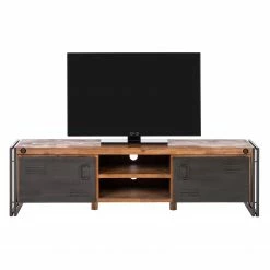 Ars manufacti Meubles TV Manchester III (3 éléments) - Acacia massif / Métal - Acacia / Anthracite -loftscape Boutique 1000213222 200831 09510400054 DETAILS P000000001000213222