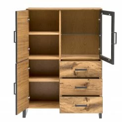 Naturoo Buffet haut Ironwood II - Placage en bois véritable / Métal - Chêne vieilli / Gris 6 Naturoo Buffet haut Ironwood II - Placage en bois véritable / Métal - Chêne vieilli / Gris -loftscape Boutique 1000213238 200512 14003800036 DETAILS P000000001000213238