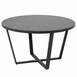 Red Living Table basse Lugoff - Imitation marbre noir / Noir
