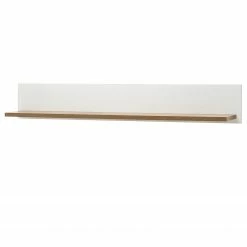 Norrwood Etagère murale Proville - Imitation chêne blanc / Imitation chêne - Largeur : 130 cm