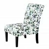 Kayoom Chaises capitonnées Indira II - Tissu / Hêtre massif - Noir / Vert et blanc
