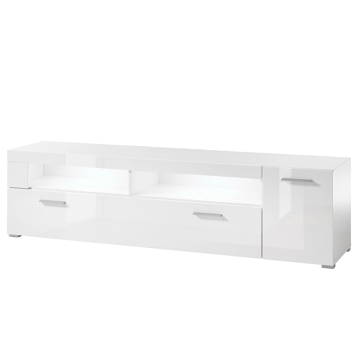 Loftscape Ensemble meubles TV Cely III (4 élém.) - Blanc brillant / Blanc mat 15 Loftscape Ensemble meubles TV Cely III (4 élém.) - Blanc brillant / Blanc mat – Image 13