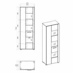 Loftscape Ensemble meubles TV Cely III (4 élém.) - Blanc brillant / Blanc mat 47 Loftscape Ensemble meubles TV Cely III (4 élém.) - Blanc brillant / Blanc mat -loftscape Boutique 1000214314 200527 07025400208 SKETCH DETAILS P000000001000214314 sketch