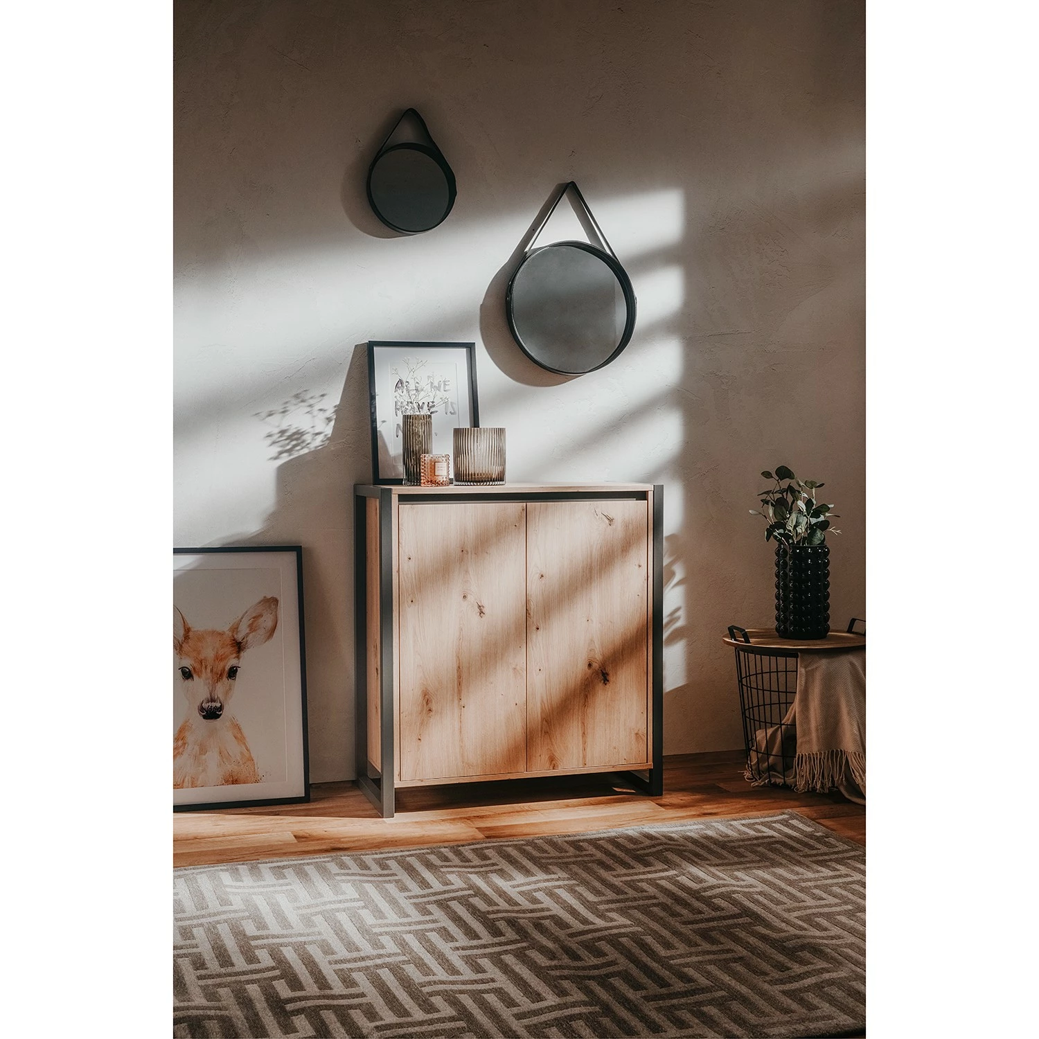 Red Living Buffet Denville I - Imitation chêne artisan / Anthracite 4 Red Living Buffet Denville I - Imitation chêne artisan / Anthracite – Image 2